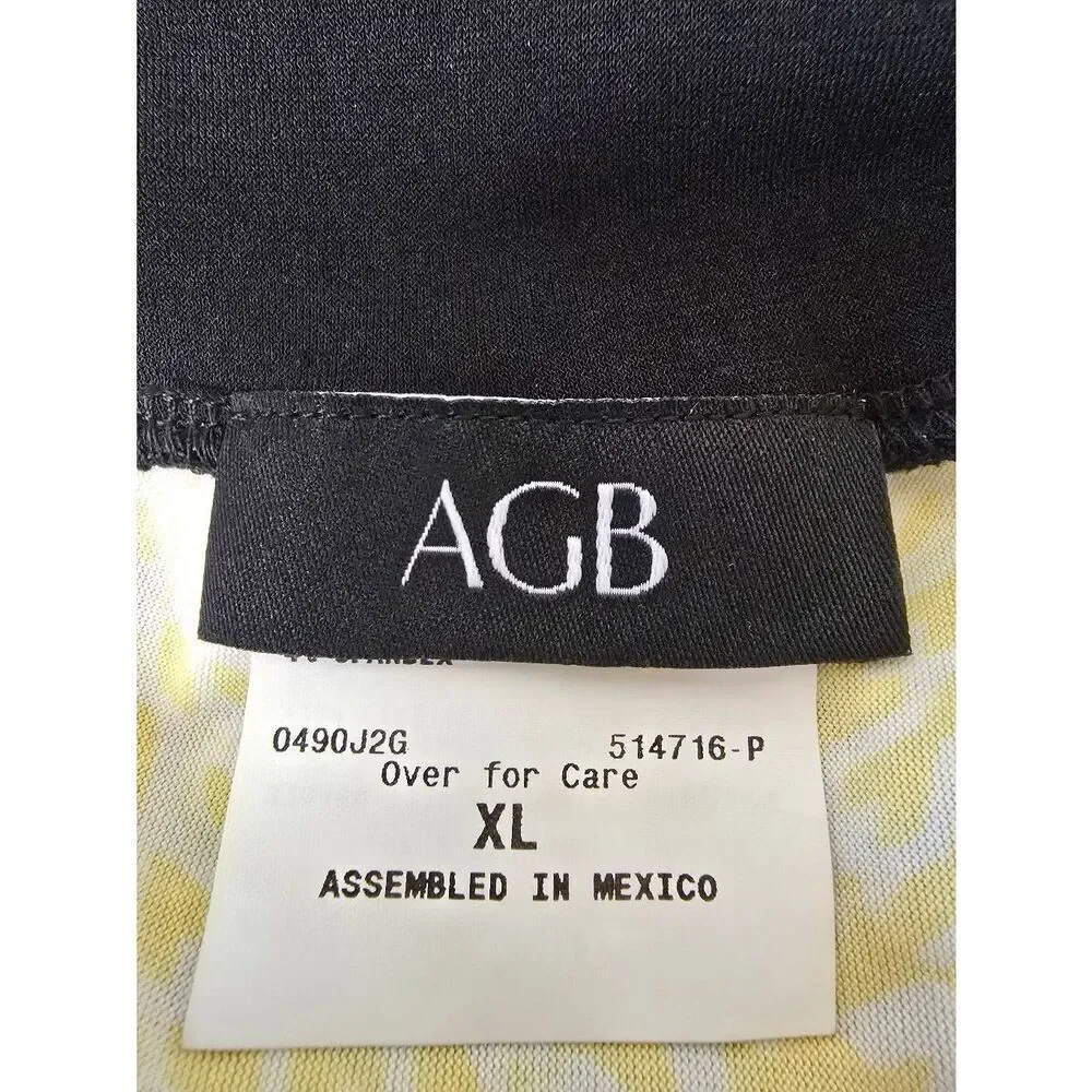 AGB Maxi Skirt Sz XL Yellow/Black/White